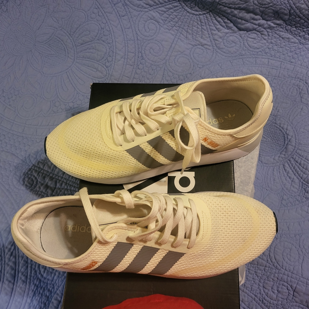 Adidas Yellow and Gray Sneakers - Picture 2 of 6